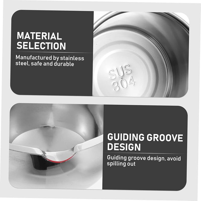 Stainless Steel Chocolate Fondue Maker Easy Clean Milk Warmer Butter Cheese Melting Pot - Image 5
