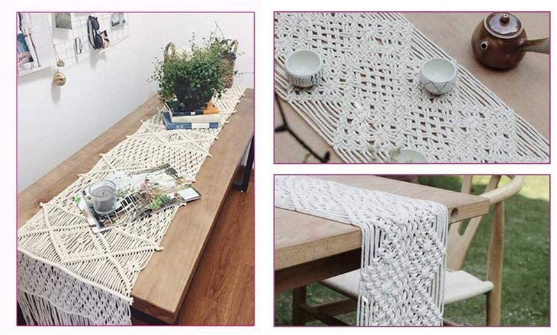 DIY Crafts Pack of 2 Pcs, Off White, Durable 4mm Cotton Macrame Rope Natural Beige Twisted Cord Artisan Cord Rope H (Pack of 2 Pcs, Off White) - Image 3