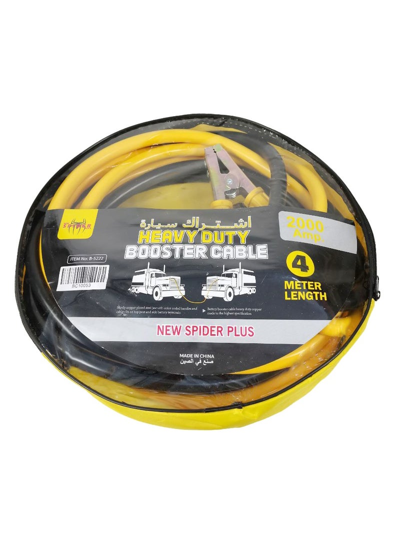 سبايدر كابل تقوية عالي التحمل - 4 أمتار، 2000 أمبير، كابلات توصيل للسيارات والشاحنات وسيارات الدفع الرباعي، مع حقيبة حمل ومشابك عالية التحمل وأسلاك معزولة سميكة - Image 5