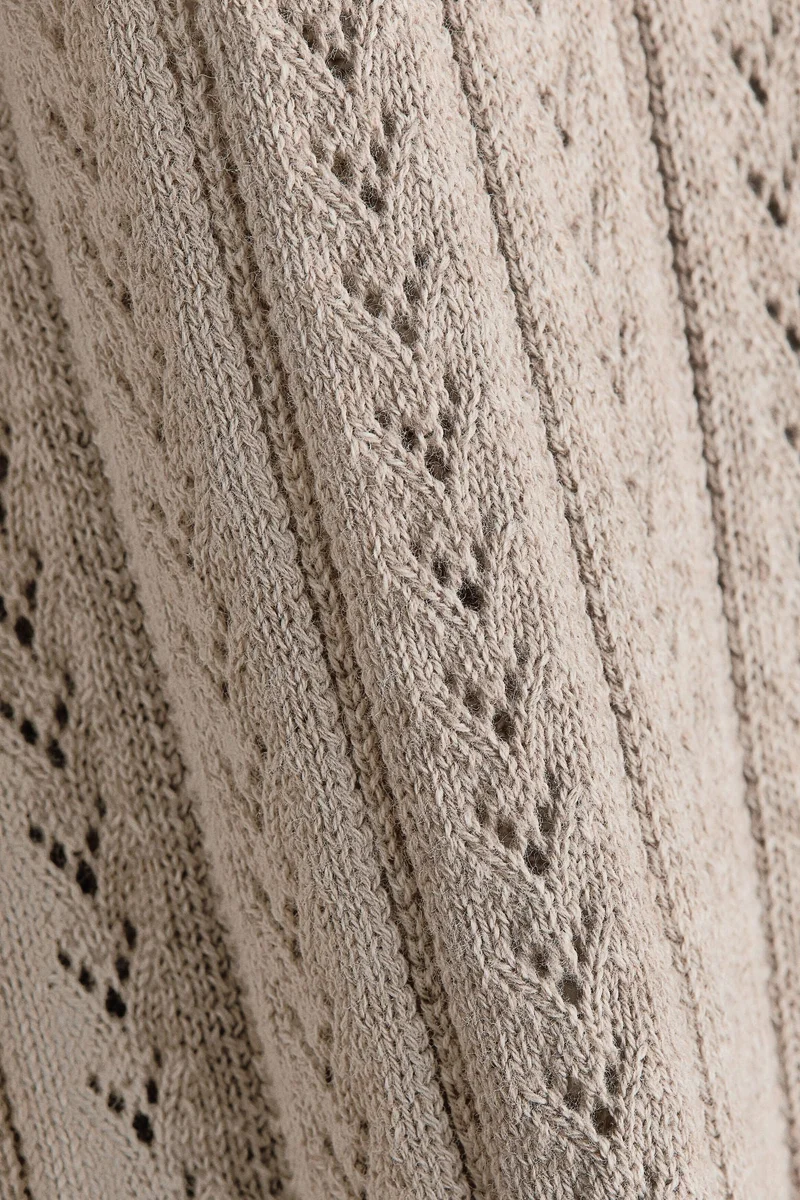 H&M Pointelle-knit cotton cardigan