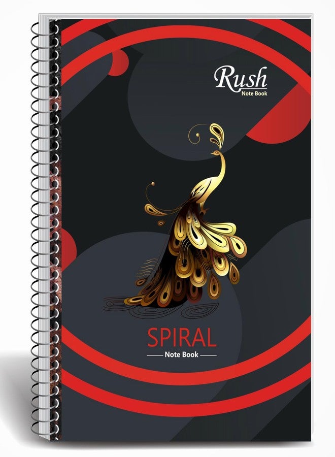 RUSH NOTE BOOKS Semi Rough A4 Spiral Notebook Ruled 400 Pages Notebook | Rough Notebooks 400 Pages Cheap | A4 Size Spiral Notebooks For Students 400 Pages | Register Note Book 400 Pages - Image 1