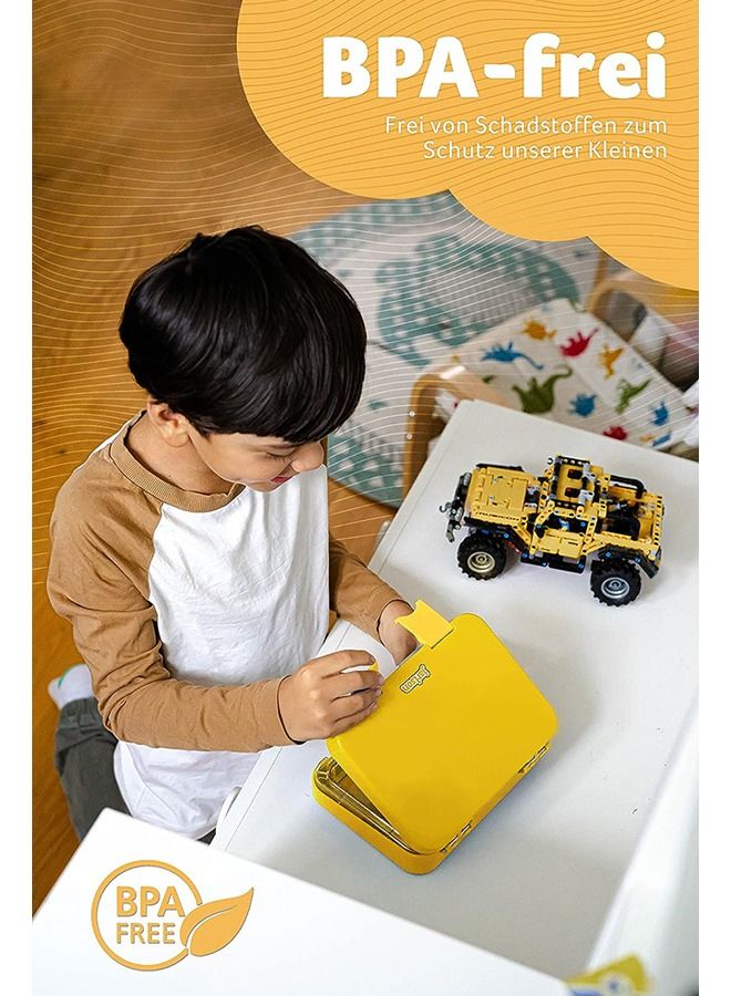 Arabest Lunch Box for Children with 6 Compartments, 650ml Lunch Box for Children, Leak-Proof Bento Box, Cutlery Set, Lunch Box for Children, Garden, School, Picnic, Excursion  - Image 3