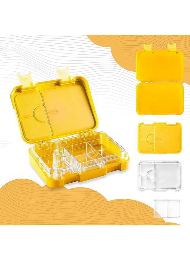 Arabest Lunch Box for Children with 6 Compartments, 650ml Lunch Box for Children, Leak-Proof Bento Box, Cutlery Set, Lunch Box for Children, Garden, School, Picnic, Excursion  - Image 4