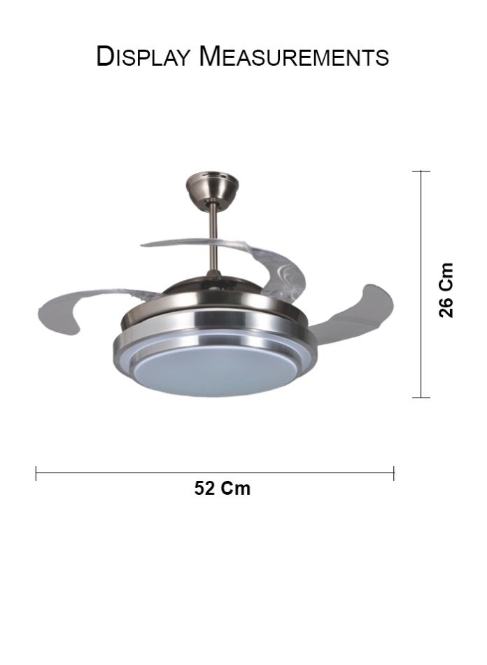 مروحة سقف ضوء 475x200mm 3 ألوان LED 6 سرعات التحكم عن بعد إضاءة ديكورية داخلية لغرفة المعيشة غرفة النوم توفير الطاقة الراحة - Image 3