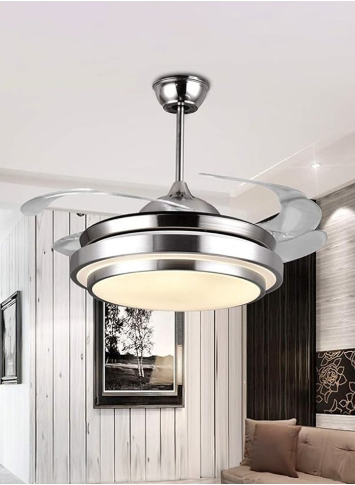 مروحة سقف ضوء 475x200mm 3 ألوان LED 6 سرعات التحكم عن بعد إضاءة ديكورية داخلية لغرفة المعيشة غرفة النوم توفير الطاقة الراحة - Image 1