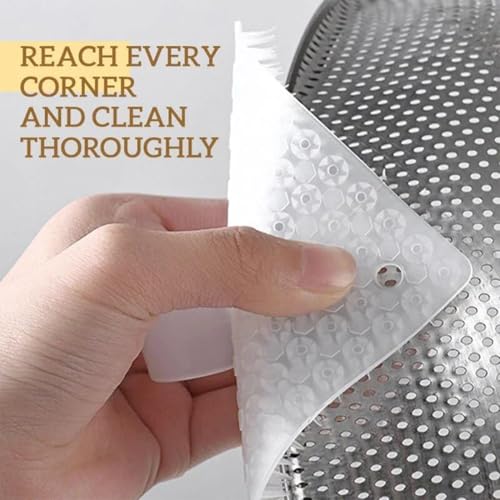 Divinext Silicone Fruit and Vegetable Cleaning Brush with Handle Flexible Kitchen Cleaning Tools,(10 * 10cm, White) - Image 2