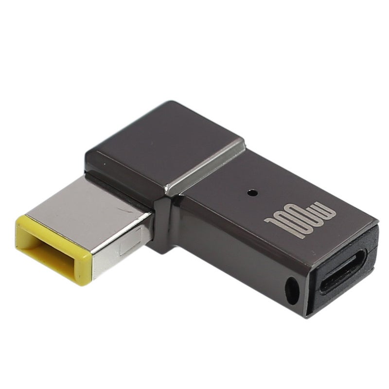 Pd Induction Elbow Zinc Alloy Dc Adapter Suitable For Type-C Female To Lenovo Square Port 1145 100W20V - Image 1