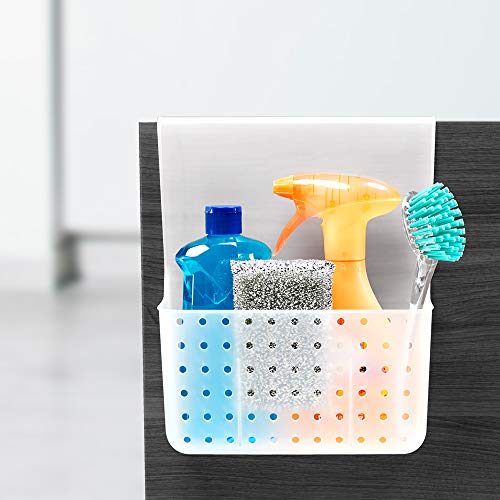 madesmart OverDoor Organizer Storage for Aluminum Foil Parchment Paper Kitchen Wraps Single Ventilated Bin with SoftGrip OverDoor Hook White - Image 3