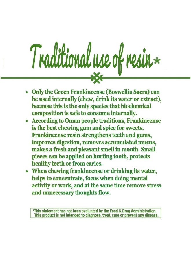 Oman Herbs Royal Green Frankincense Hojari from Boswellia Sacra Pure Incense Church Incense Olibanum Luban - Image 4