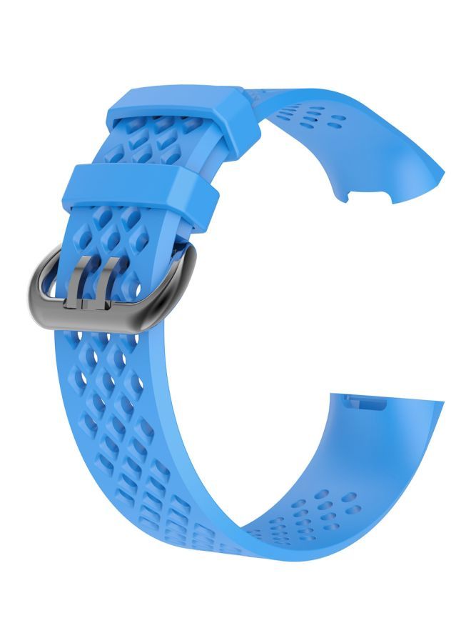 NIBEMINENT Adjustable Sport Wrist Strap For Fitbit Charge 3 Sky Blue - Image 1