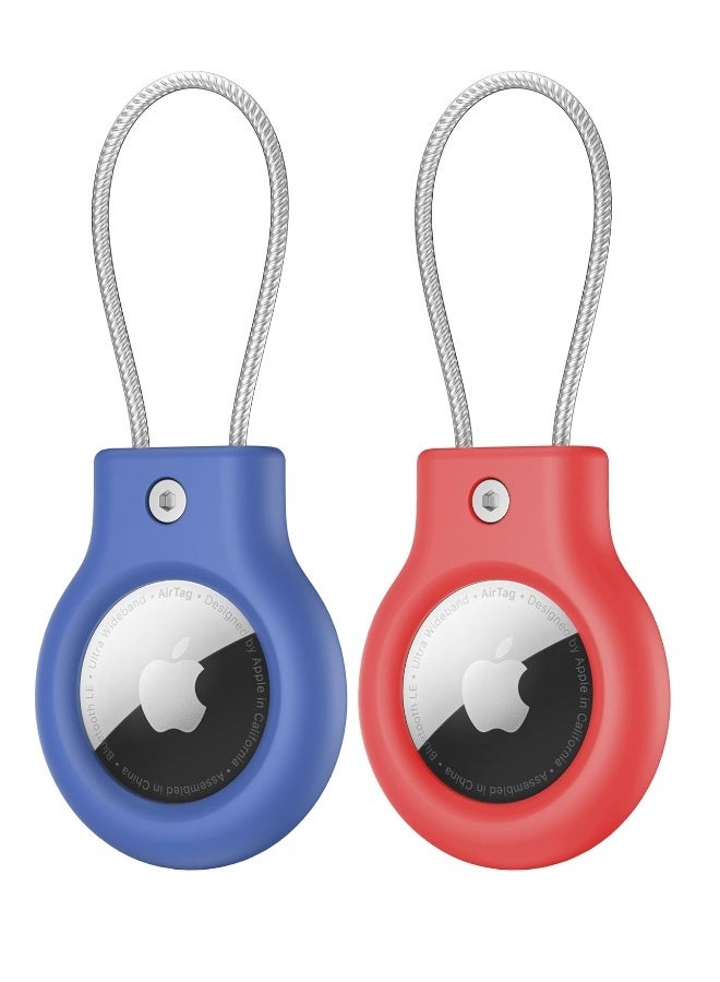 2 Pack Case for AirTag, Anti-Lost Air Tag Lock Case Airtag Keychain Holder for Luggage, Bag, Pet, Key, Backpack - Image 1