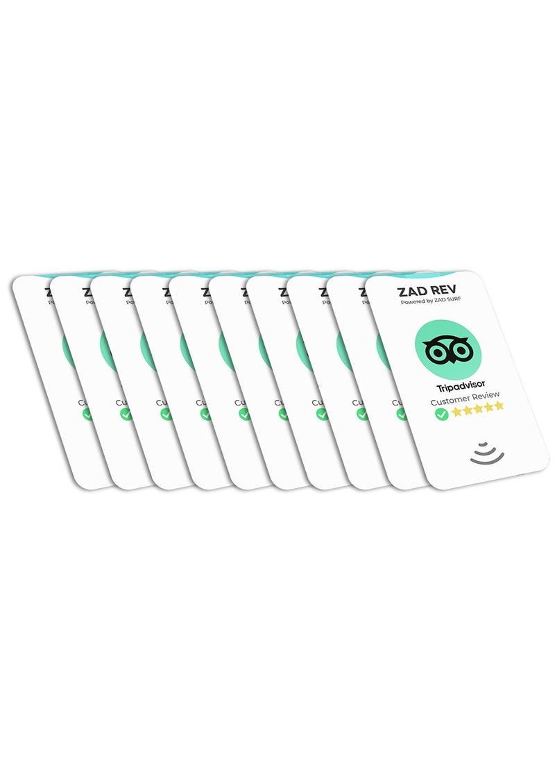 Zad Surf Pack of 10 Zad Rev. Tripadvisor Reviews NFC Card from (Zad Surf) allowing you boosting reviews - iOS and Android  - Image 1