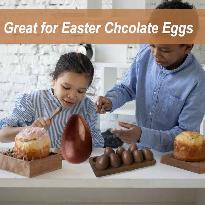 BENEKIY 3 Pack 3D Big Easter Egg Silicone Molds, 5 Cavity Egg Shape Non-stick Baking Molds Tray DIY Baking Tool Easter Egg Pan for Chocolate Cake Dessert Muffin Mousse Pastry Handmade Soap Crayons - Image 5