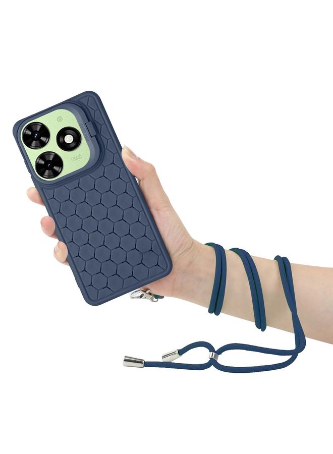 The Bros Phone Case For Infinix Hot 40i Honeycomb Radiating Holder TPU Phone Phone Case with Lanyard - Image 4