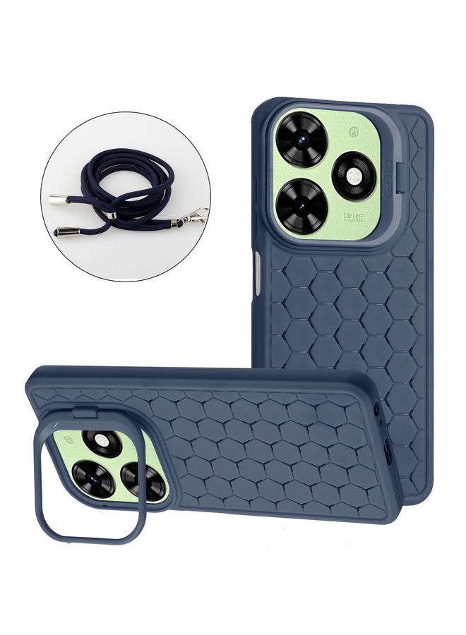 The Bros Phone Case For Infinix Hot 40i Honeycomb Radiating Holder TPU Phone Phone Case with Lanyard - Image 1