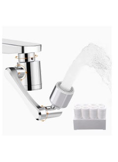 Excefore Faucet Extender, 1080° FilterSwivel Faucet Aerator, Durable Splash Proof Faucet, 2 Types of Water Discharge Model, Multifunctional Robot Arm for Cleaning Eyes/Hair/Face for Kitchen and Bathroom  - Image 1