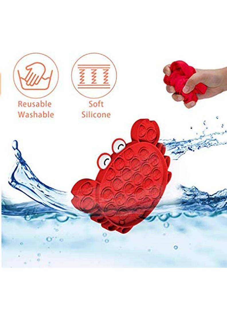 Theodor - Push Pop Bubble Sensory Fidget Toy Red Crab - Image 1
