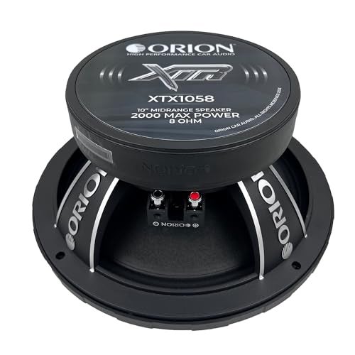 ORION XTR XTX1058 High Efficiency 10” Mid-Range Bullet Loudspeaker, 2000W Max Power, 500W RMS, 8 Ohm, 3” Voice Coil - Pro Car Audio Stereo, Midrange Speaker (Single) - Image 5