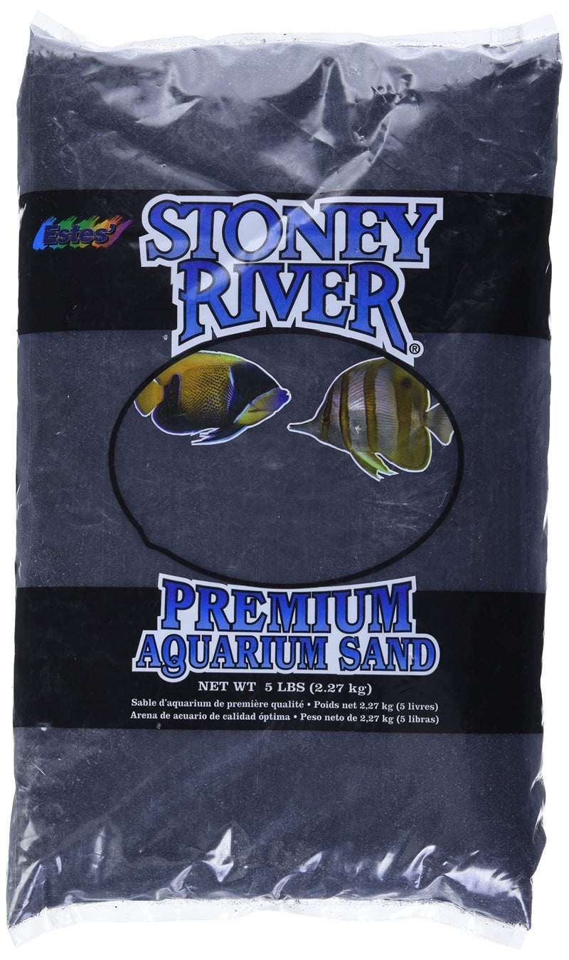Estes Stoney River Black Aquatic Sand Freshwater and Marine Aquariums, 5-Pound Bag - Image 1