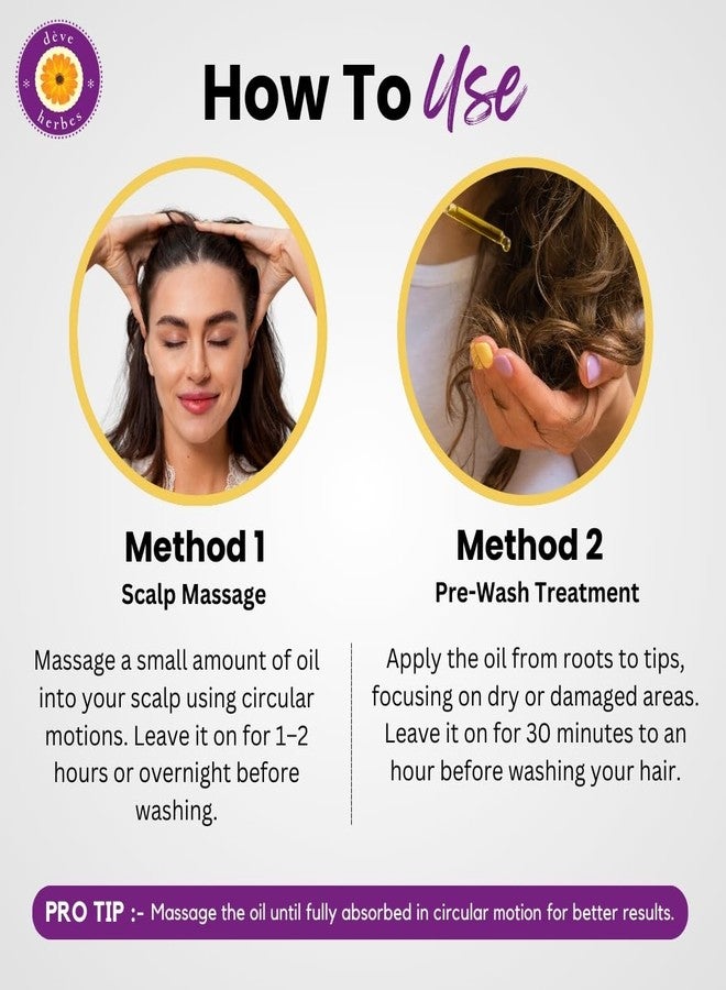 Deve Herbes Rosemary and Almond Oil for Healthy Hair, Scalp and Roots- Pure and Natural 100ml (3.38oz) - Image 5