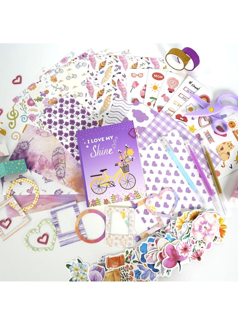 DIY Jounary Set Handbook Diary Gift Box Clip Thin Set Sticker Children'S Stationery Set  - Image 4