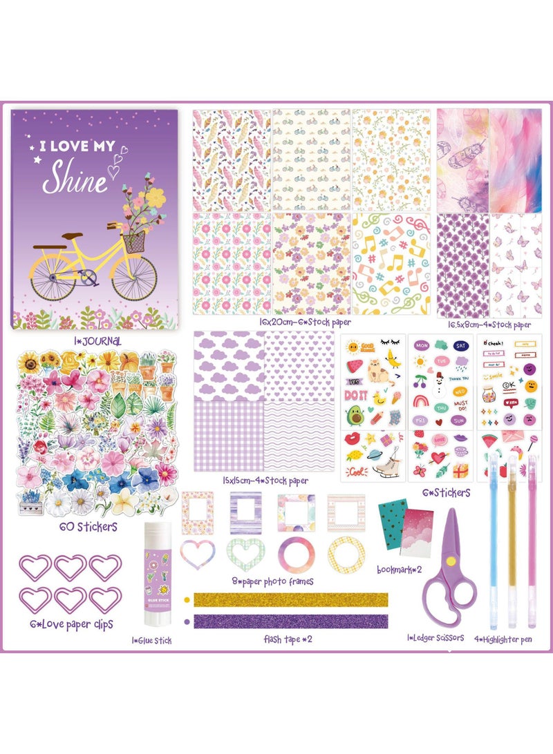 DIY Jounary Set Handbook Diary Gift Box Clip Thin Set Sticker Children'S Stationery Set  - Image 2