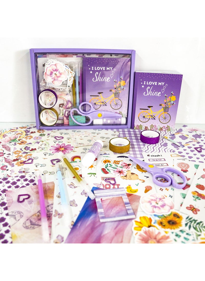 DIY Jounary Set Handbook Diary Gift Box Clip Thin Set Sticker Children'S Stationery Set  - Image 1