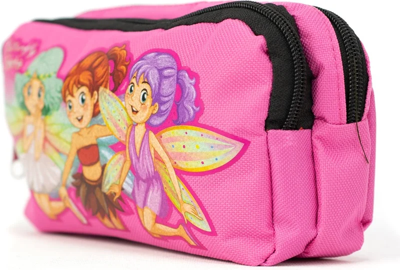 اوبلاند Girls Pencil Case Large Two Compartments Barbie Unicorn Cute Monkey Printed Fabric Durable