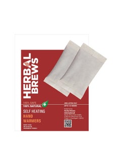 HERBAL BREWS - Hand Warmers Heat Pouch - Self Heating Warmer - Hand Warmer Pouch, Long Lasting Natural Safe And Odorless Single Use Air Activated Heat Packs For Hands, Up To 10 Hours Of Heat - 5 Pairs  - Image 1