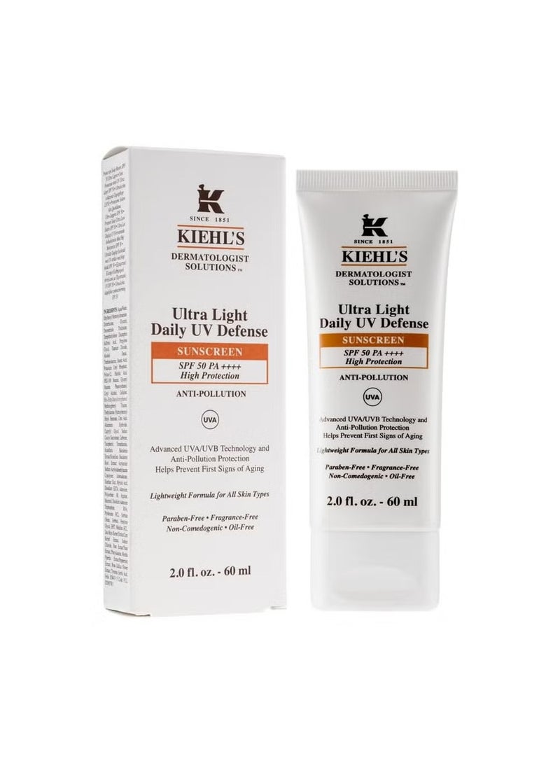 Kiehl's Ultra Light Daily UV Defense SPF 50 PA++++ Anti-Pollution 60 ml. Limited Edition - Image 1