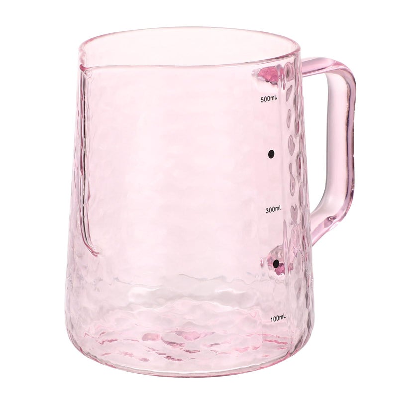 Heat Resistant Glass Coffee Pot And Milk Jug 500ml Hammered Beak Pitcher For Home Cafe - Image 2