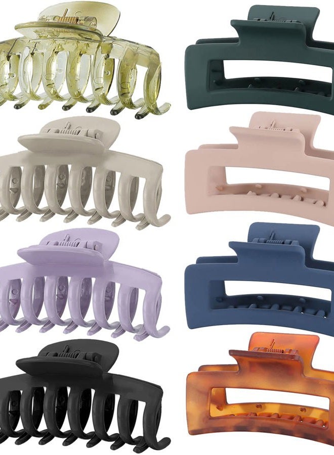 Lolalet Hair Clip, 8 Colors Hair Claws Clips - One Size Fits All, Non Slip, Wide Application, For Any Ages & Occasions, Farewell to The Hot Climate (8 Count)  - Image 1