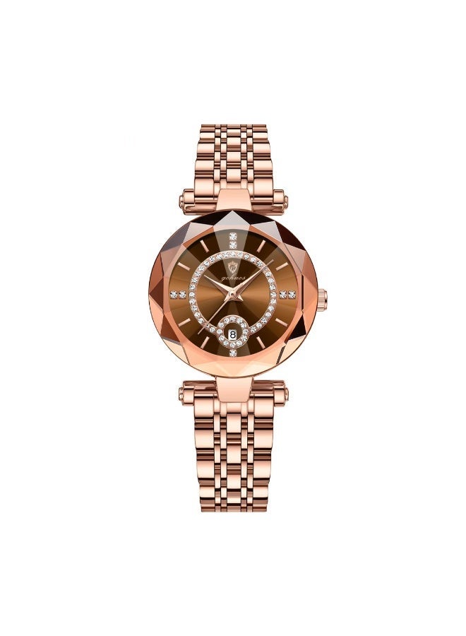 GOHUOS Women's Watch, Quartz Stainless Steel Waterproof Analog Business Luxury Ladies Wrist Watch - 30mm - Image 4