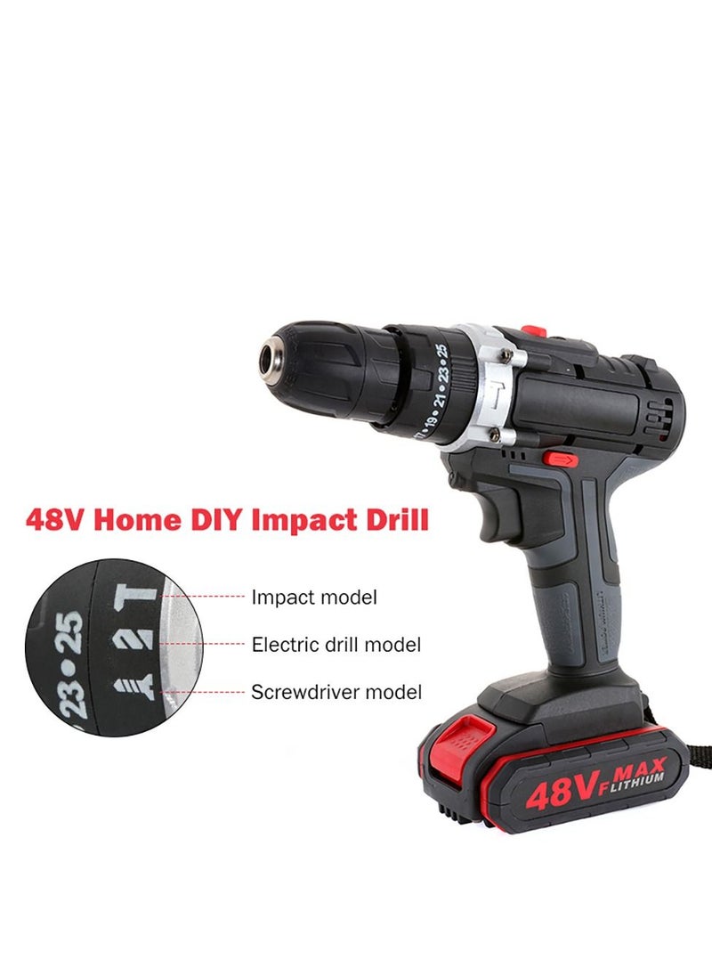 Arabest Double Speed Power Brushless Hand 48VF Impact Electric Drill Set Cordless Drill With Battery Tool  - Image 3