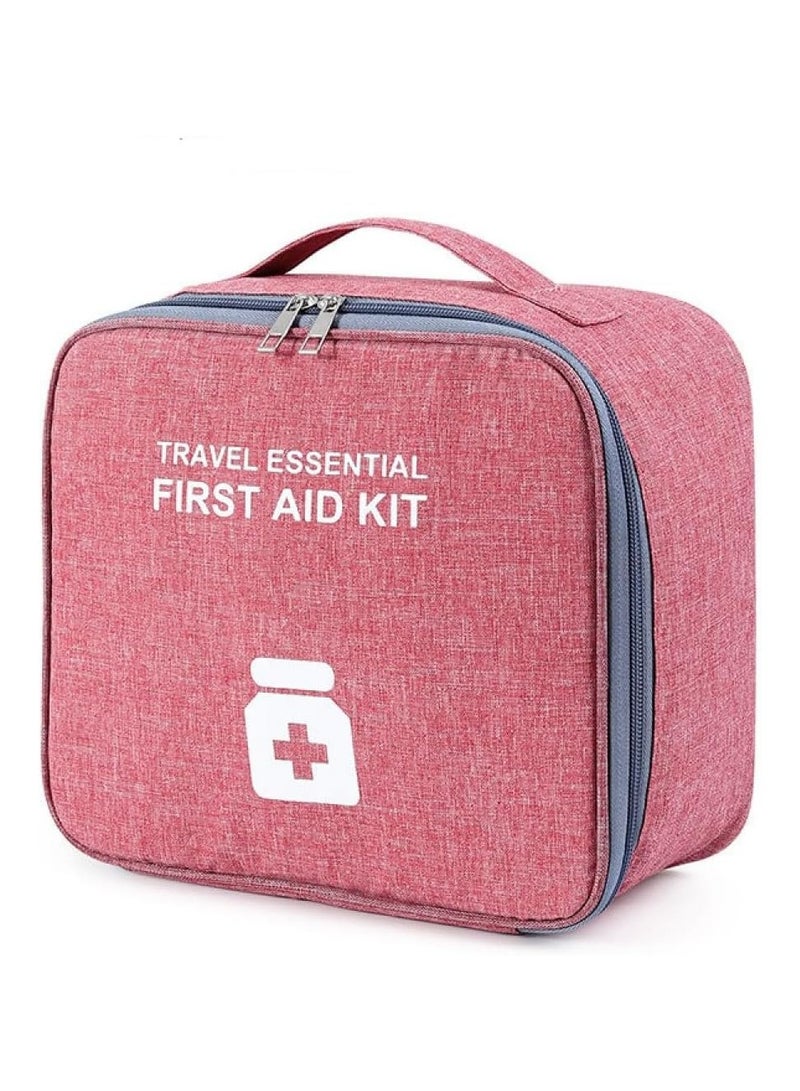 Travel Pharmacy Bag, Waterproof Medicine Storage Bag, Red - Image 1