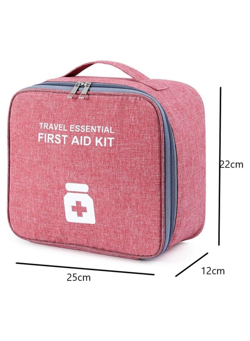 Travel Pharmacy Bag, Waterproof Medicine Storage Bag, Red - Image 3