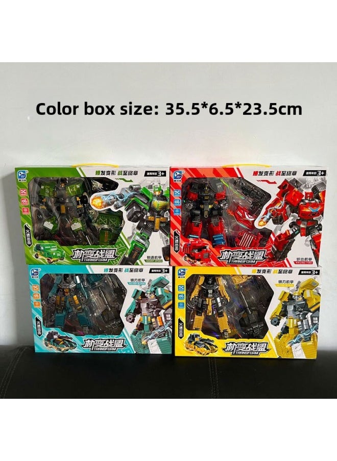 Deformable Robot Toy Mechanic War Alliance Engineering Mecha Deformable Suit Mechanism Toy Gift Box Boy's Toy-Color:One Of The Four Models Will Be Sent Randomly  - Image 1