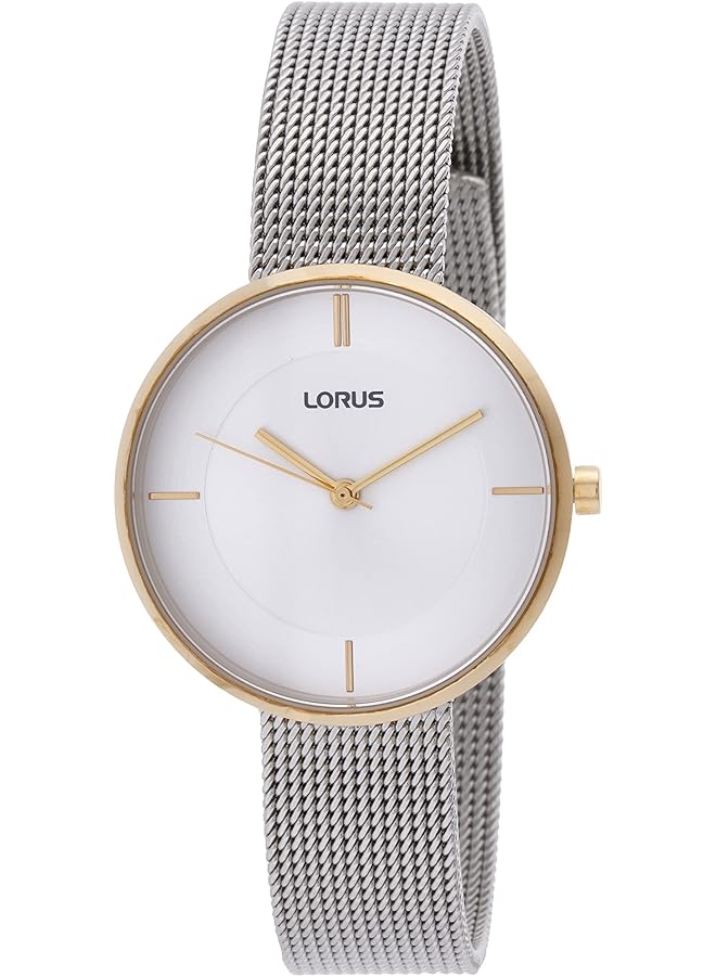 لوراس ساعة كوارتز تناظرية كلاسيكية للنساء مع سوار من الفولاذ المقاوم للصدأ Rg252Qx8 - Image 1