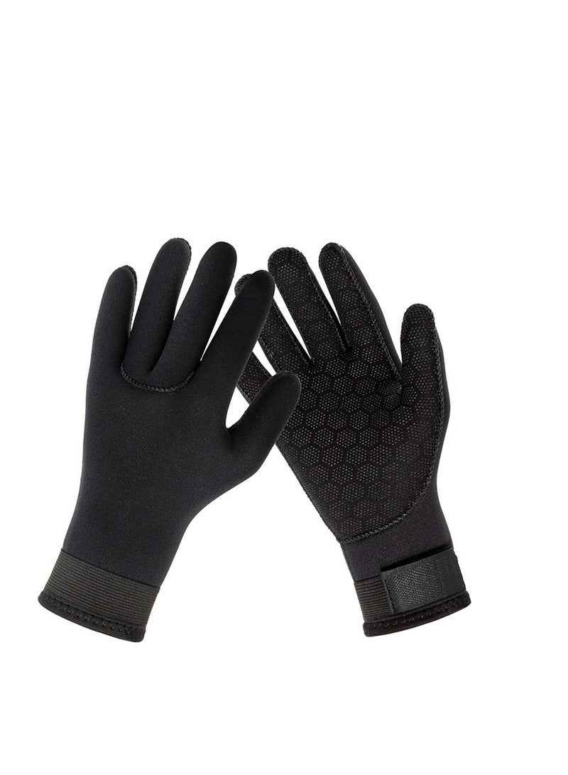 Generic Wetsuit Gloves, 3mm Neoprene Diving Thermal Anti-Slip Scuba Gloves with Adjustable Wrist Strap for Men Women Snorkeling Water Skiing Swimming Surfing Fishing Kayaking - Image 1