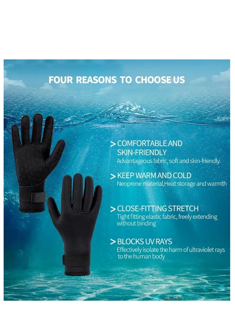 Generic Wetsuit Gloves, 3mm Neoprene Diving Thermal Anti-Slip Scuba Gloves with Adjustable Wrist Strap for Men Women Snorkeling Water Skiing Swimming Surfing Fishing Kayaking - Image 3