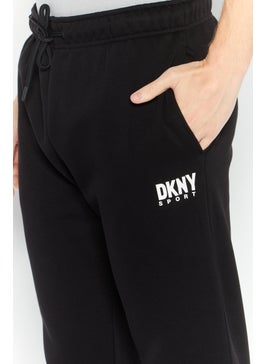 DKNY Sport Men Sportswear Fit Brand Logo Walking Sweatpants, Black  - Image 3