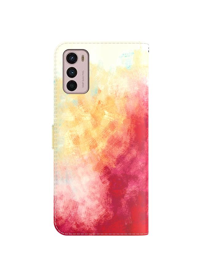 S-TOP Case For Motorola Moto G42 Watercolor Pattern Horizontal Flip Leather Phone Case - Image 3