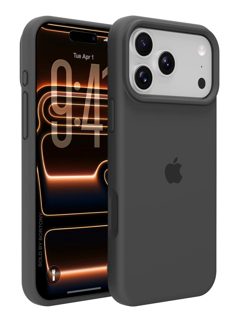 جراب iPhone 17 Pro Max مصنوع من السيليكون السائل الناعم لهاتف iPhone 17 Pro Max، جراب مضاد للخدش مع بطانة داخلية من الألياف الدقيقة، جراب واقٍ مقاوم للصدمات لهاتف iPhone 17 Pro Max - Image 1