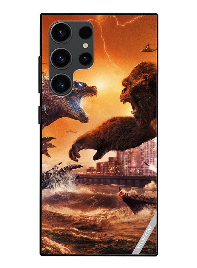 VR CREATIVE Protective Case Cover For Samsung Galaxy S23 Ultra 5G Godzilla Vs Kong Design Multicolour - Image 1