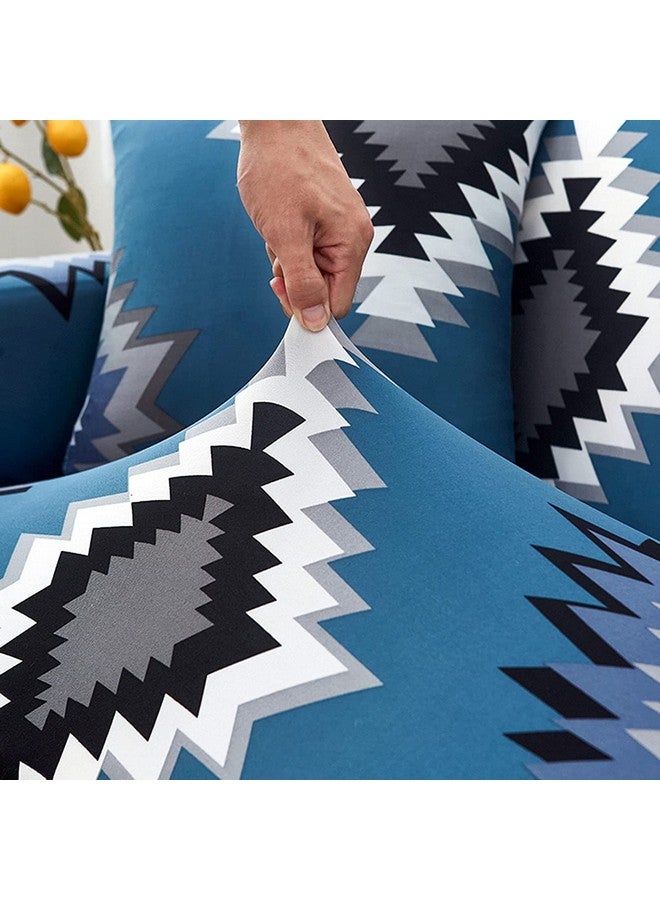 هاوس أوف كويرك غطاء أريكة ثلاثي المقاعد من House of Quirk، غطاء مرن كبير للأريكة، غطاء أريكة مرن قابل للتمدد (أزرق، 185-230 سم) - Image 3