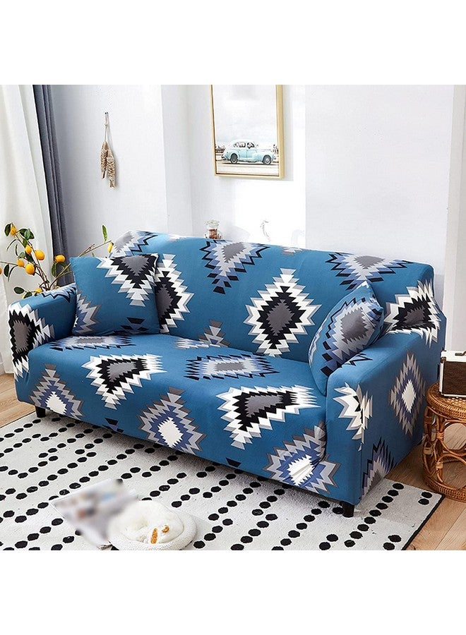 هاوس أوف كويرك غطاء أريكة ثلاثي المقاعد من House of Quirk، غطاء مرن كبير للأريكة، غطاء أريكة مرن قابل للتمدد (أزرق، 185-230 سم) - Image 2