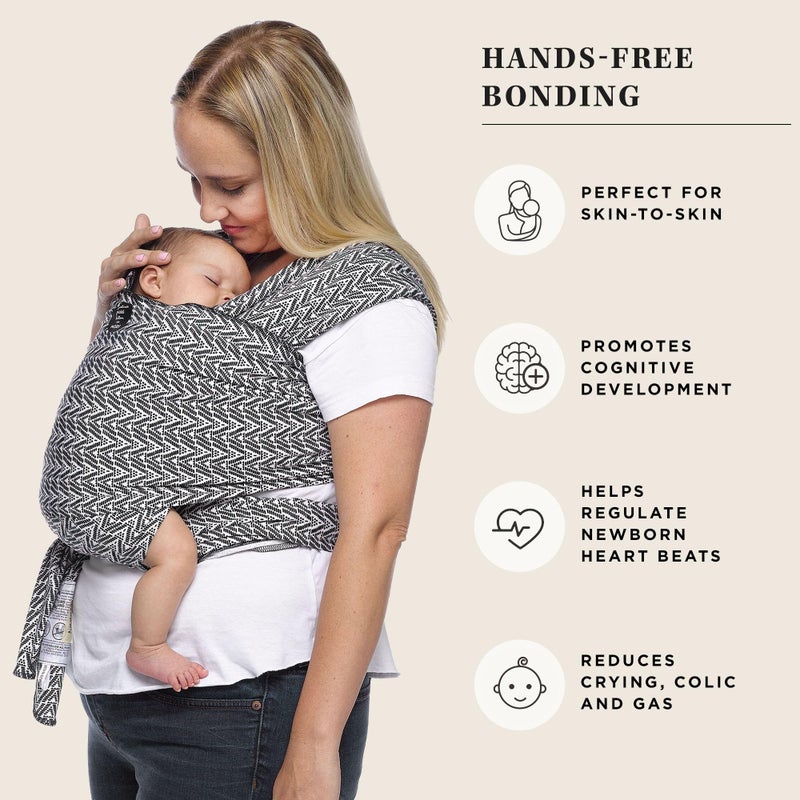 Moby Baby Wrap Carrier Evolution by Petunia Pickle Bottom for Newborns to Toddlers (8-33lbs), Infant Sling Carrier, Hands Free Design, Adjustable for All Body Types (Starry Nights of Salvador) - Image 3