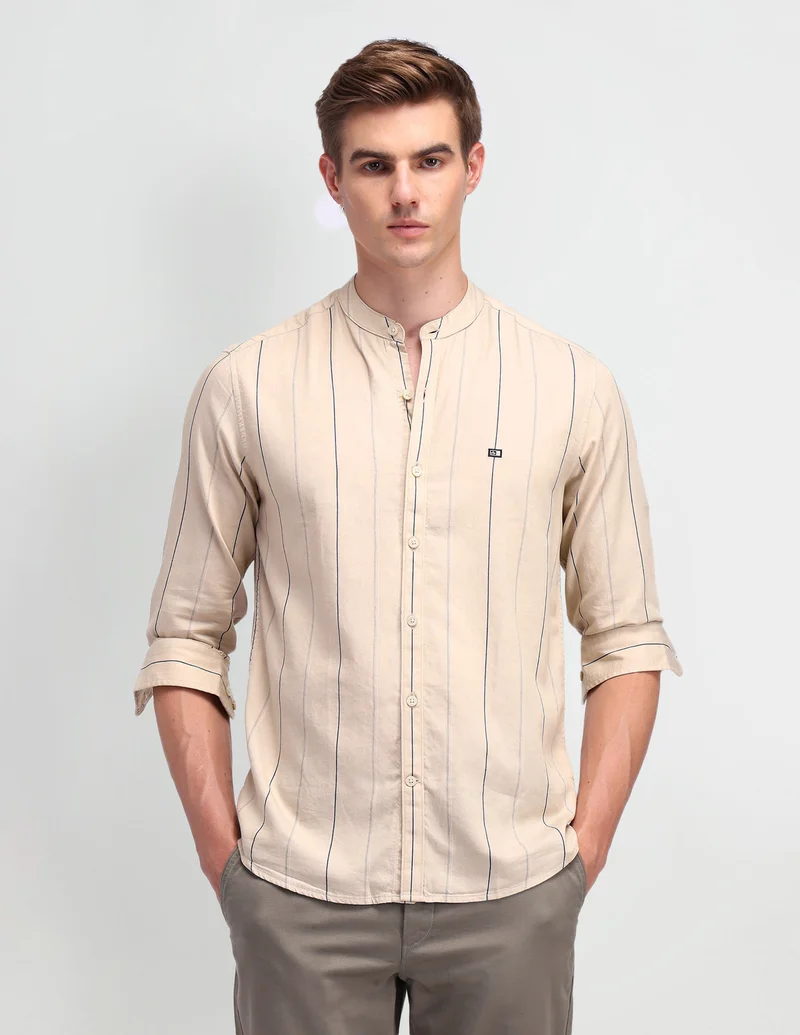 Vertical Striped Slim Fit Shirt