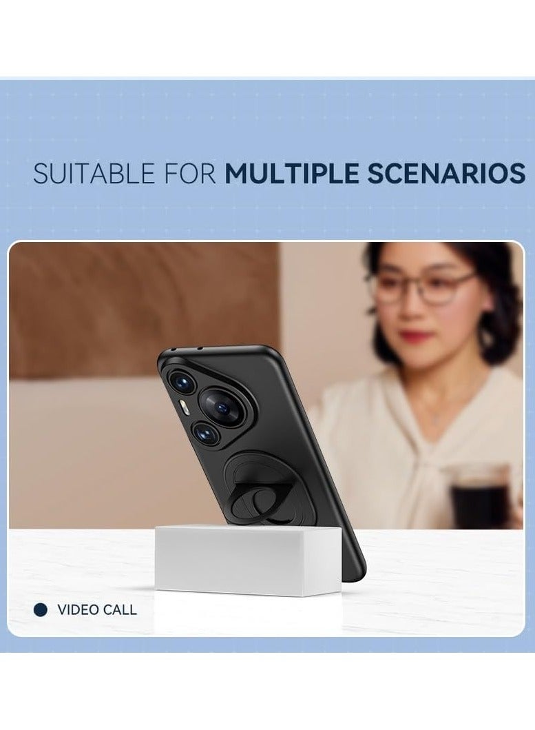 general Case Compatible with Huawei P70 Pro Case, Metal Ring Bracket Strong Magnet Case Shockproof Magnetic Matte Hard Cover for Huawei P70 Pro - Image 4