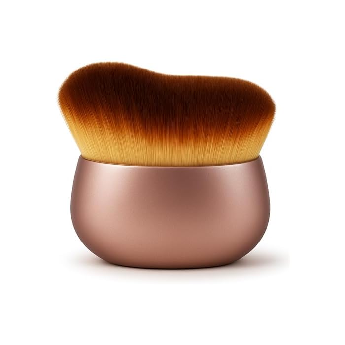 Self Tanner Brush – Extra Large Kabuki Applicator for Self Tanning, Sunless Tanning & Body Foundation | Streak-Free Arc Design for Flawless Full Coverage on Legs, Arms, Back, Chest, Face & Feet